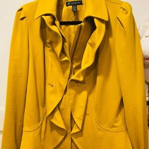 INC International Concepts Yellow Blazer with Structured Design